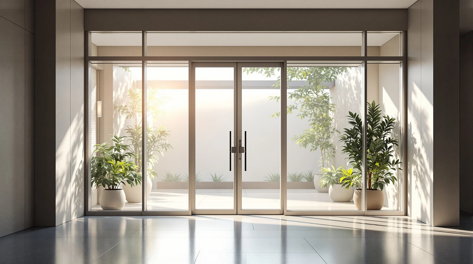 スマートロック 電気錠 電子錠 違い - Bright and modern Japanese building entrance lobby