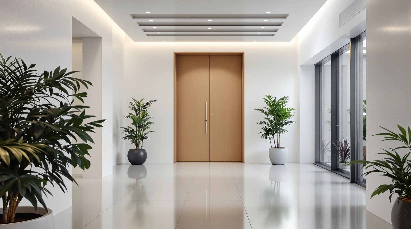 スマートロック 導入 失敗 事例 - Modern Japanese apartment building entrance hallwa