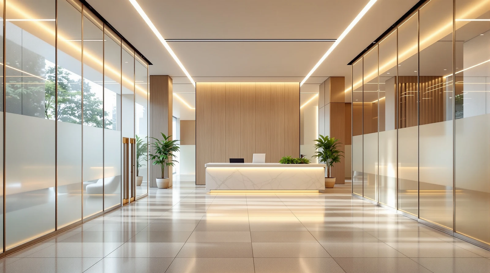 スマートロック 補助金 助成金 - Modern Japanese small business office entrance ha